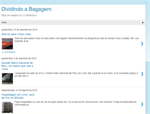 Tablet Screenshot of dividindoabagagem.com